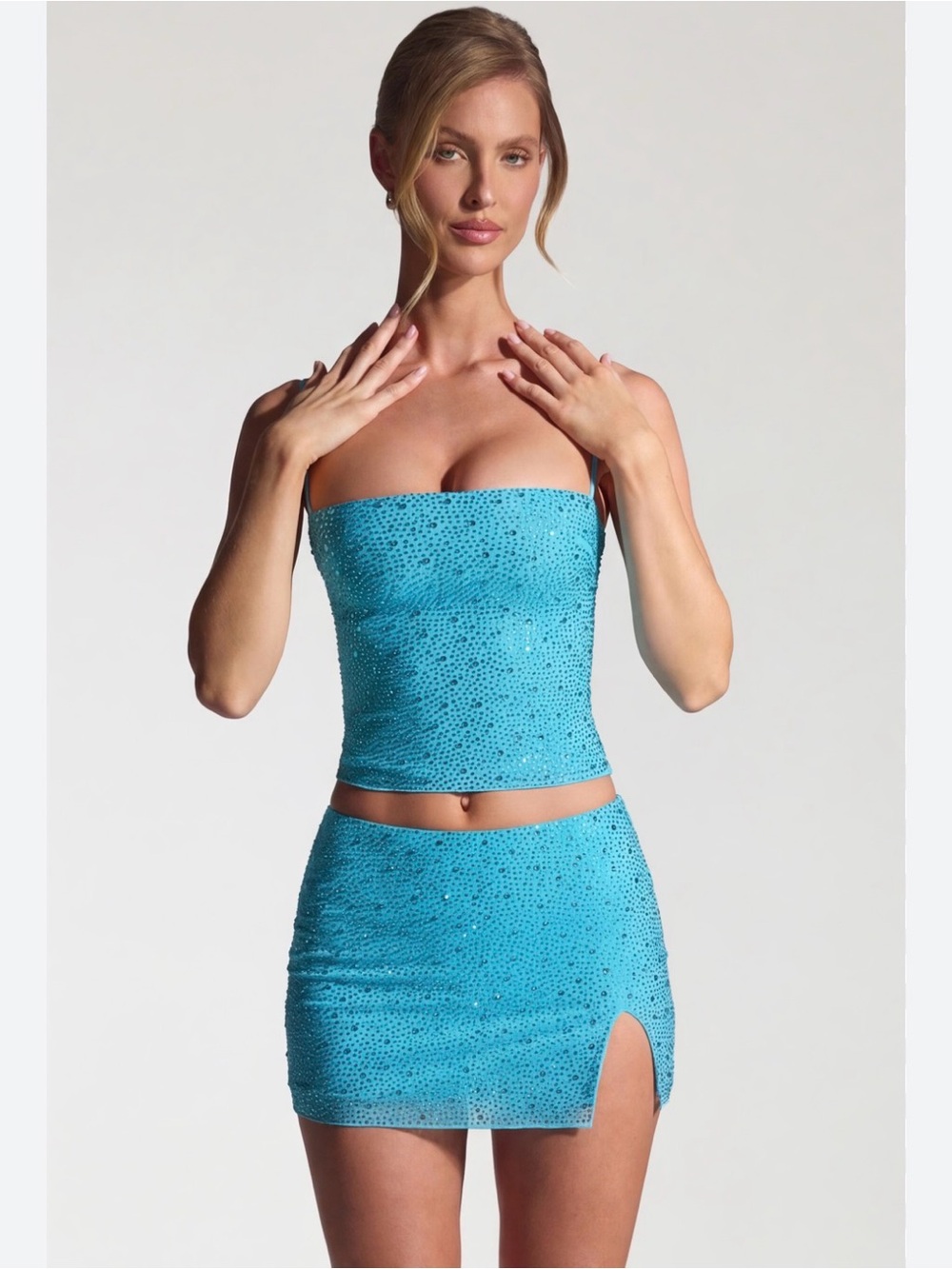 Oh Polly Turquoise Blue Two-Piece Festival Set